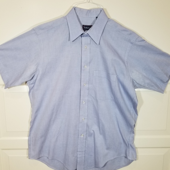 Hathaway Short Sleeve Blue Shirt 16 - Picture 3 of 16
